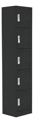 Locker Metalico 5 Puertas Guardex Casillero De Oficina Chapa Color Negro