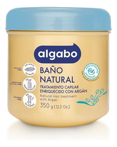 Tratamiento Capilar Baño Natural Con Argán 350g Algabo