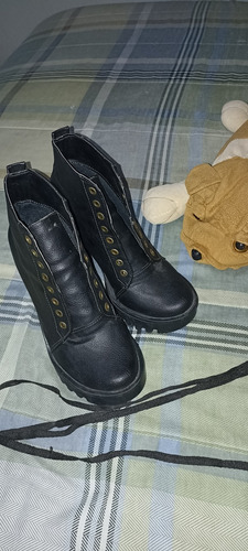 Botas Negras Dama T37 Altas Casi Nuevas 