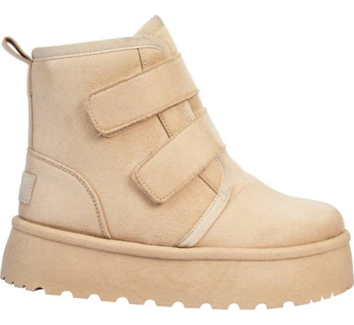 Bota Invernal Forro Peluche Mujer Pink By Price Shoes Beige