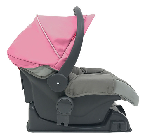 Carriola D Bebe Queen Portabebe Base De Carro Bambineto Color Rosa Chasis Gris
