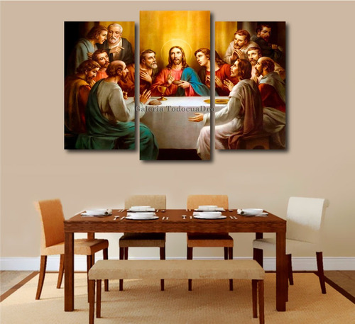 Imagen 4 de 10 de Cuadros Decorativos La Última Cena De Jesús