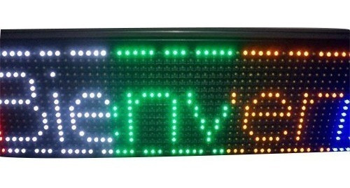 Cartel Led Programable, 3 Colores Texto Pasante-abierto