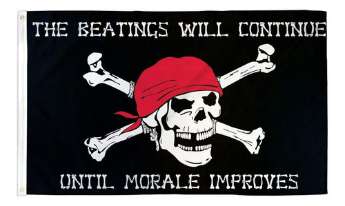Banderas De Casa Y Vacaciones Bandera Pirata 3x5 Golpes Cont