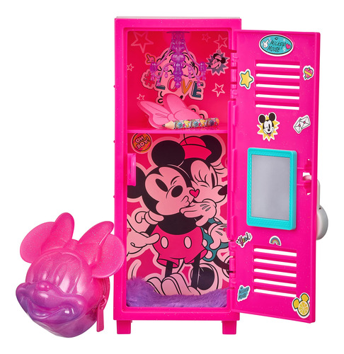 Real Littles Disney - Locker De Minnie Mouse Y Mochila Excl.