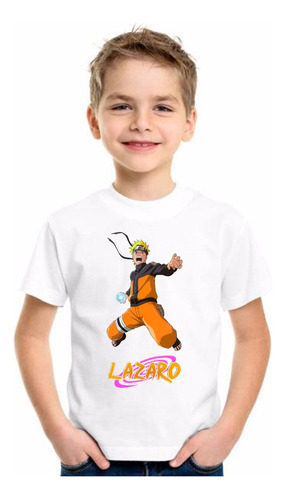 Remera Personalizada Cumpleaños Niños Naruto