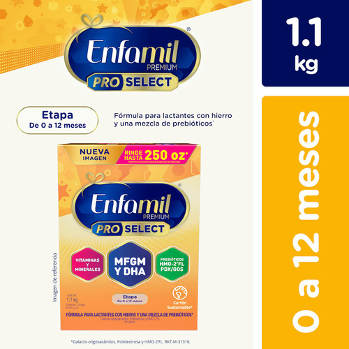 Enfamil Pro Select fórmula infantil etapa 0-12 meses caja 1.1 kg