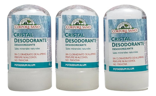 Pack 3 Desodorantes Naturales Piedra De Alumbre Corpore Sano