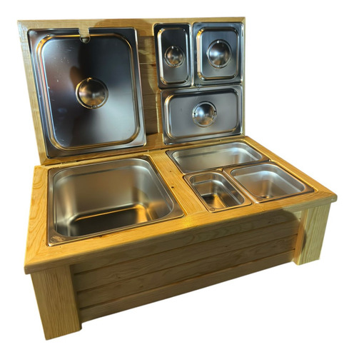 Hielera Termica Para Carne Grill Box 5 A 6 Kg 4 Insertos Marrón Claro