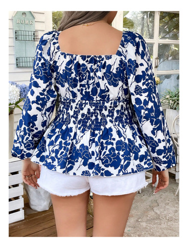 Blusa Peplum Estampada Tallas Extra Envo Incluido