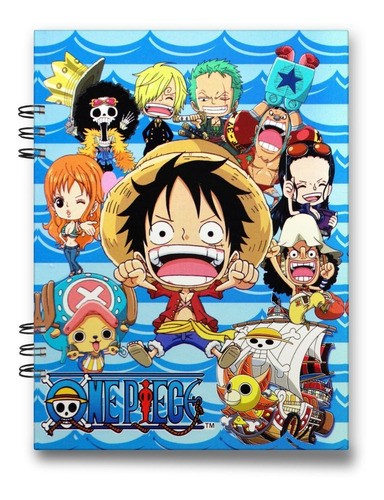 Imagen 9 de 10 de Cuaderno Anime One Piece 15x20 Cms 100 Hojas