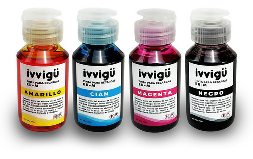 Kit De Tinta Recarga Linea Profesional Ivvigu Para Hp D110