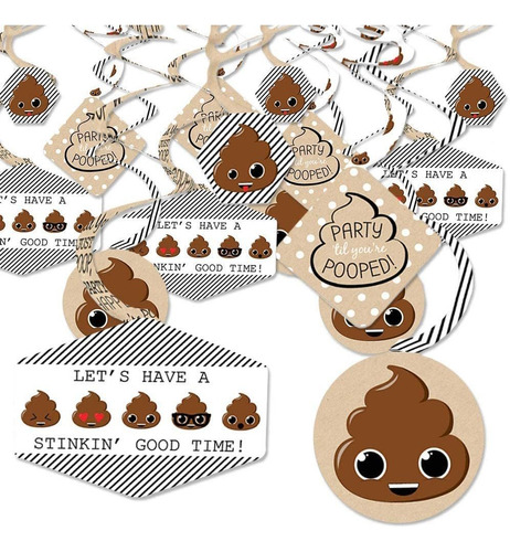 Party Til Youre Pooped  Poop Emoji Party Hanging Decor ...