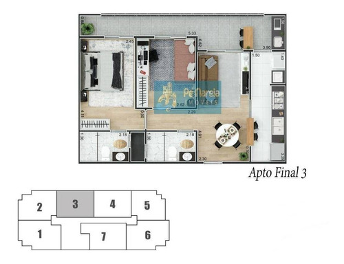 Imagem 15 de 24 de Apartamento Com 2 Dormitórios À Venda, 61 M² Por R$ 360.000 - Boqueirão - Praia Grande/sp - Ap0969