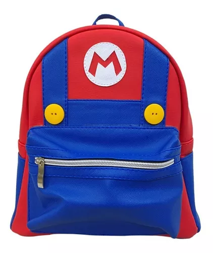 Mochila Preescolar Azul Mario Bross Juego