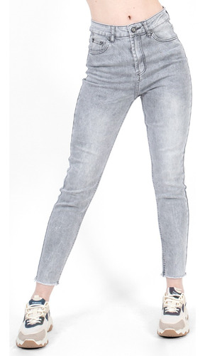 Jeans Skinny Básico Deslavado Para Mujer Quarry
