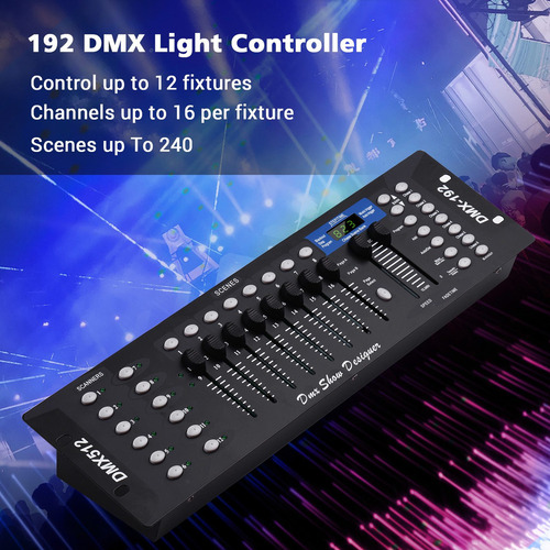 Dmx512 Panel De Consola Del Controlador De Luz 192ch Program