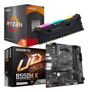 Combo Actualizacion Pc Amd Ryzen 5 5600g + B550 + 8gb Rgb