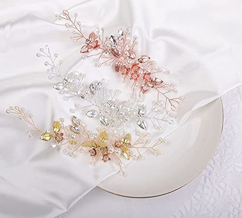 Diadema De Dama Denifery Bride Flower Wedding Hair Vine Perl 