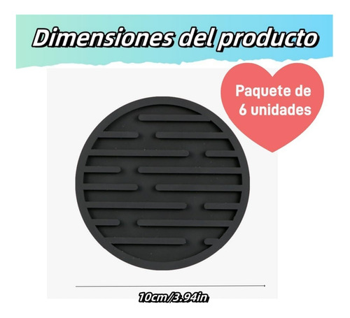 Salvamanteles De 6 Piezas, Salvamanteles De Silicona