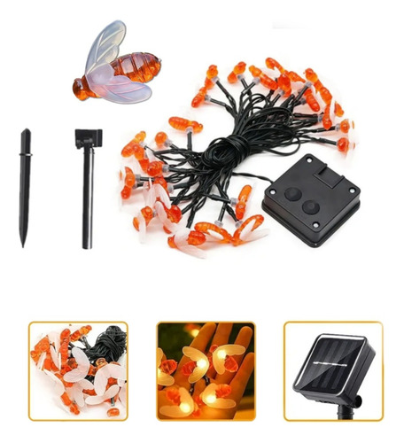 Pack 3 Guirnaldas Abejitas Solares