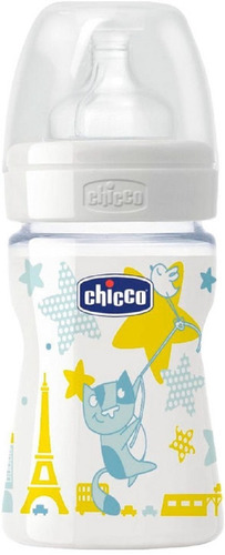 Mamadera Chicco C/ Dibujitos - 150ml - 2m+ Color Gato Celeste