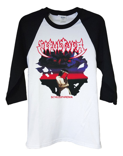 Polera Raglan 3/4 Sepultura Schizophrenia Metal Abominatron