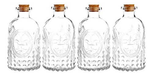 Botellas De Cristal Transparente Con Tapas De Corcho