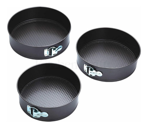 Set Moldes Torta Desmontable Teflon Redondo Antiadherente X3