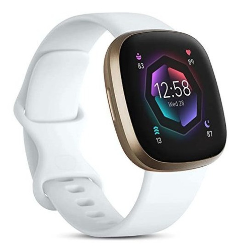 Malla Para Reloj Fitbit Versa 3-4 Sense2 Silicona Blanco  L