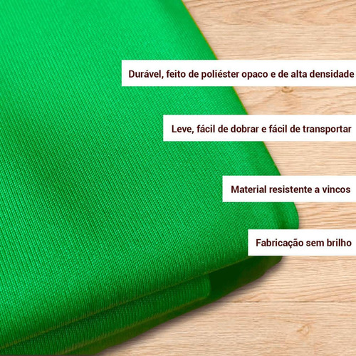 Imagem 6 de 6 de Fundo Infinito 2x2,80m Tecido Chroma Key Verde Para Vídeo