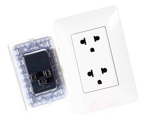 Opalux Tomacorriente Doble Universal Línea Tierra 3 Unidades