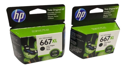 Pack Combo Cartucho Hp 667xl Bk 3ym81al Nuevos Y Facturados