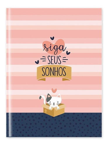 Caderno Flexível Linha Cats - 80 Pag. - Cartões Gigantes