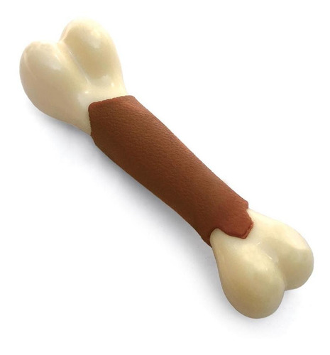 Brinquedo Osso Borracha Para Cachorro Tamanho P 12cm Cor Marrom