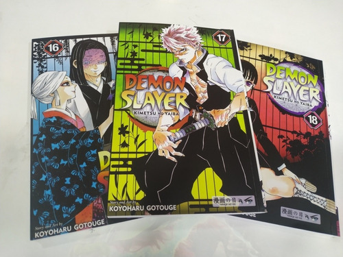 Libro Manga Demon Slayer Combo X 3 Tomos  16- 17 - 18