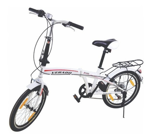 Bicicleta Plegable Rodado 20 Verado Shimano Parrilla Adultos