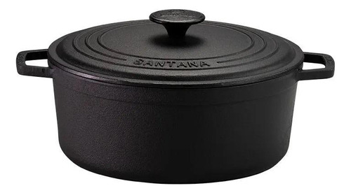 Panela De Ferro Caçarola Neo 3,8l Tampa E Alça De Ferro 24cm