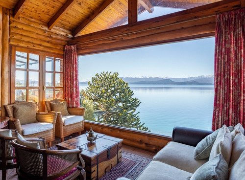 Imagen 5 de 23 de Alquiler Casa En Bariloche Con Costa De Lago Nahuel Huapi. 10 Pax. Km5. 360.