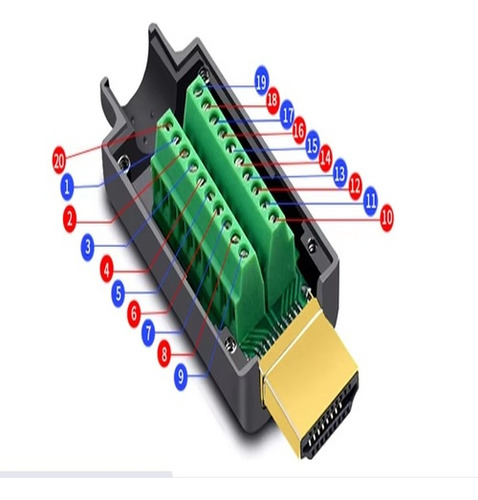 2piezas Adaptador/conector Hdmi Macho Con Clema Para Armar
