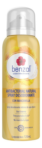 Desodorante Intimo Benzal Formulado Con Manzanilla Higiene Personal 120ml