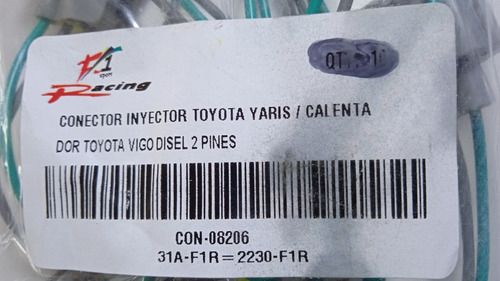 Conector De Inyector Terios / Corolla / Yaris( El Par ) E