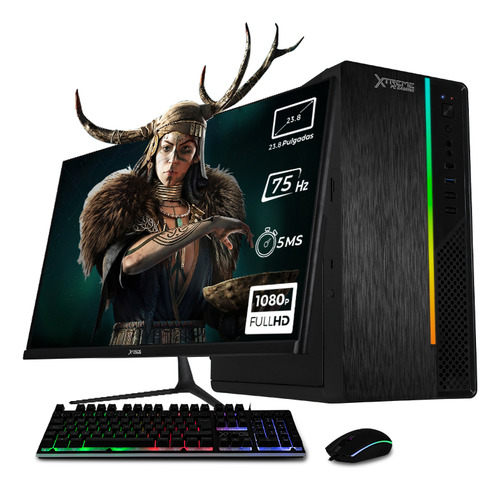 Xtreme Pc Computadora Core I3 10105 16gb 500gb Monitor 23.8