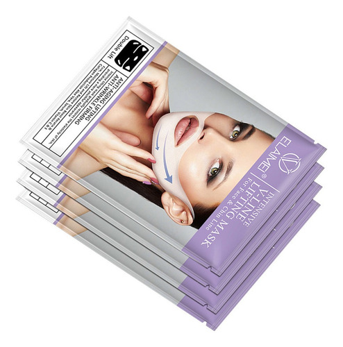 4pcs V Line Mascarilla Facial De Elevación Facial Doble Másc