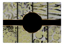 Comprar Papeles Digitales Animal Print Gris Y Dorado 9892950