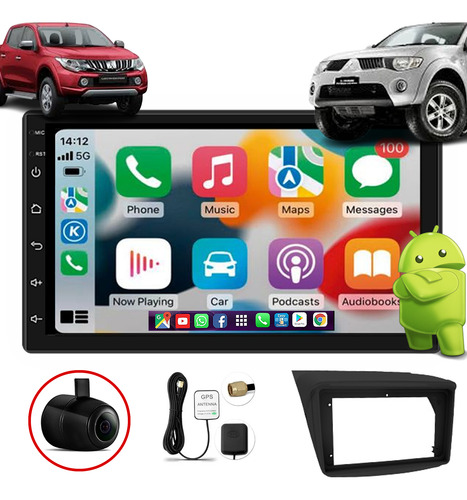 Central Multimidia L200 Triton 2013 Original Android Auto 9p