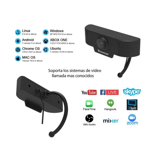 Camara web full hd 1080p con microfono webcam usb pc xbox clearance