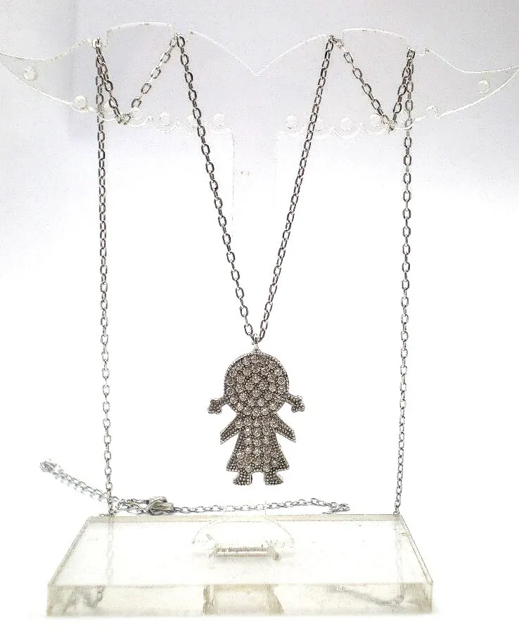 Cadena Y Dije De Plata 925 Nena Con Zafiros