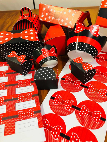 Imagem 8 de 10 de Kit Festa 324 Itens Minnie Mouse Completo Doces