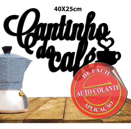 Imagem 1 de 3 de Painel Decorativo Cantinho Do Café Mdf